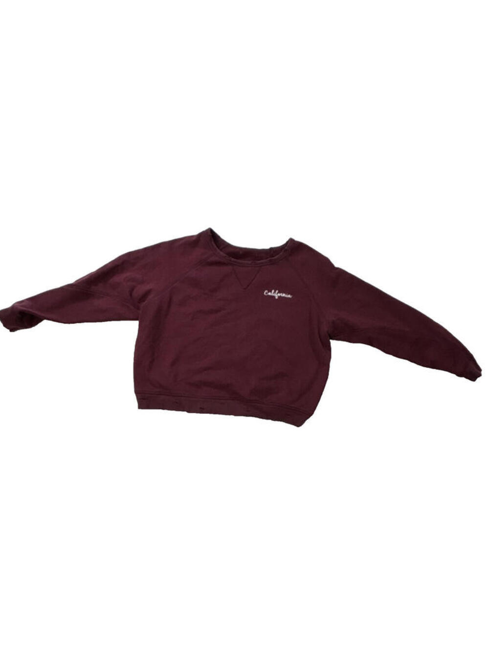 Burgundy California Embroidered Crewneck Sweatshirt Women’s Large The Hanger
